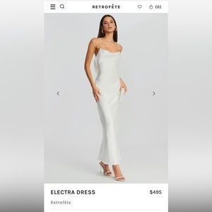 NWT Retrofete Electra Dress. A gorgeous silk dress that is backless!